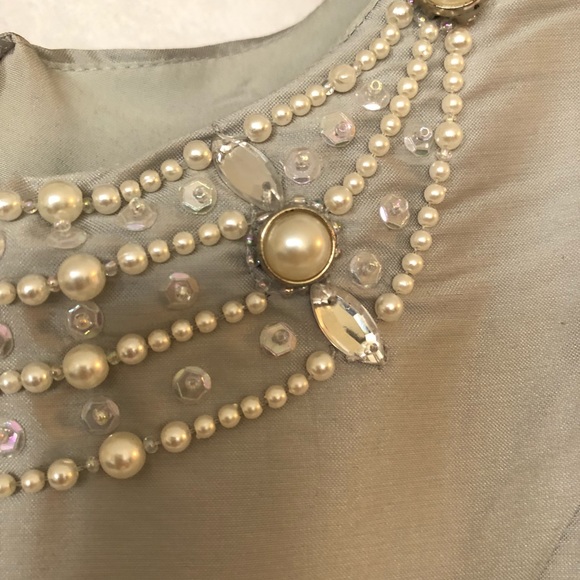 NWT US Angels Taffeta Silver Flower Girl Pageant Dress Size 5 - Picture 5 of 8